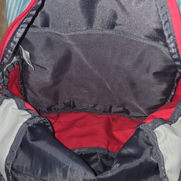 ADIDAS BTS CREATOR TURQUOISE AND WHITE STRIPED WITH PINK TRIM YOUTH BACKPACK - Picture 12 of 13